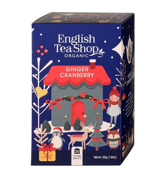 Herbata świąteczna czarna z  imbirem i żurawiną BIO 30g BN