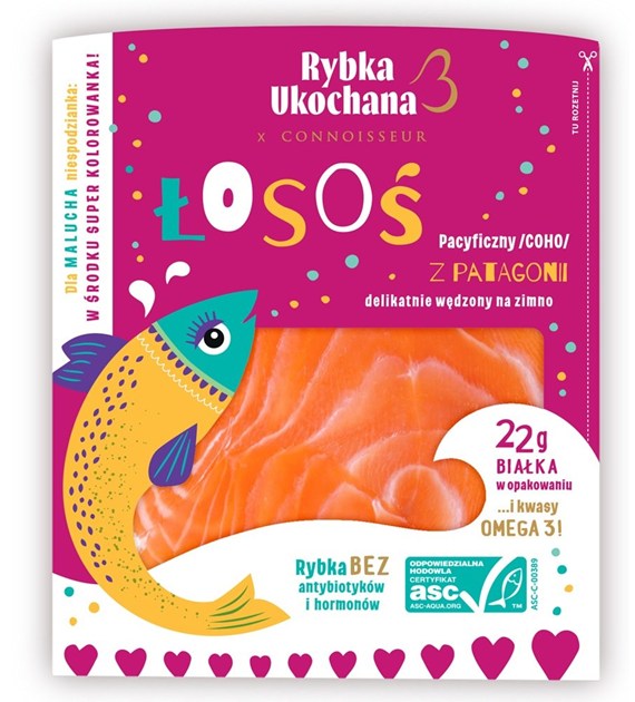 Łosoś pacyficzny delikatnie wędzony 100g