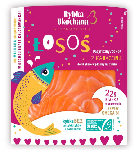 Łosoś pacyficzny delikatnie wędzony 100g