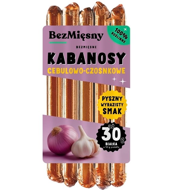 Bezmięsne Kabanosy cebulowo-czosnkowe 160g