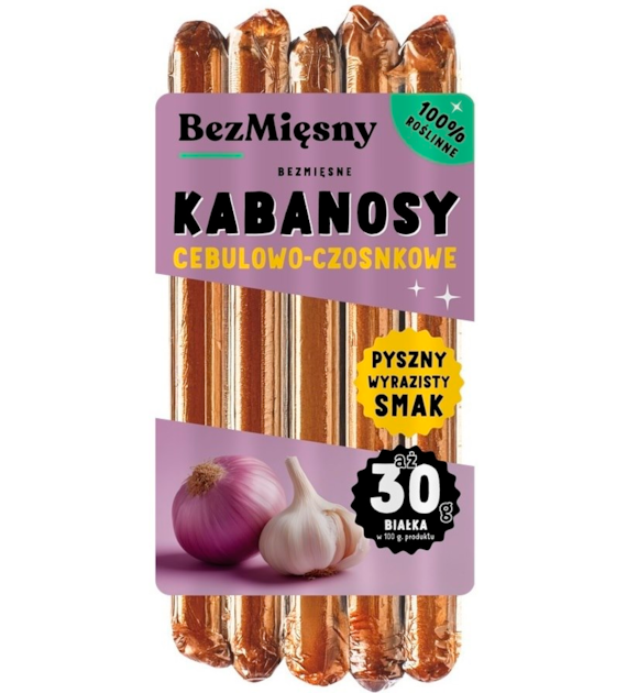 Bezmięsne Kabanosy cebulowo-czosnkowe 160g