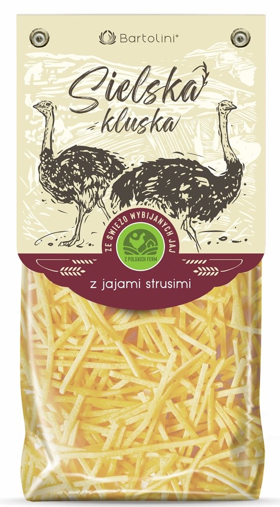 Sielska Kluska durum z jajami strusimi krajanka 250g