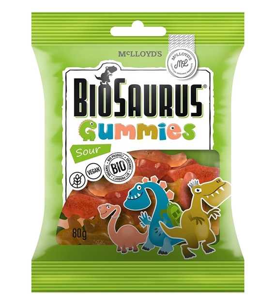 Żelki kwaśne BEZGL. BIO 80 g BioSaurus