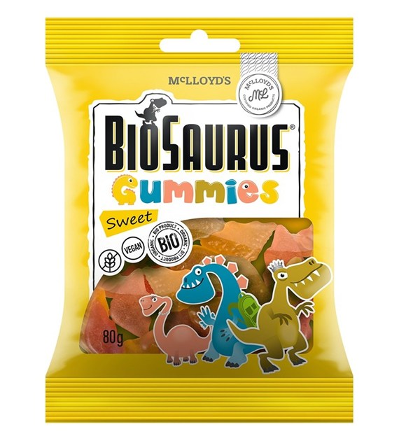 Żelki słodkie BEZGL. BIO 80 g BioSaurus