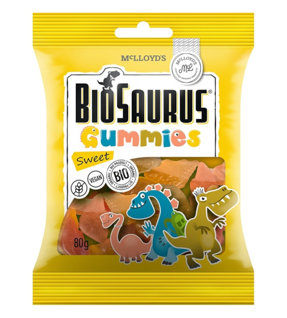 Żelki słodkie BEZGL. BIO 80 g BioSaurus