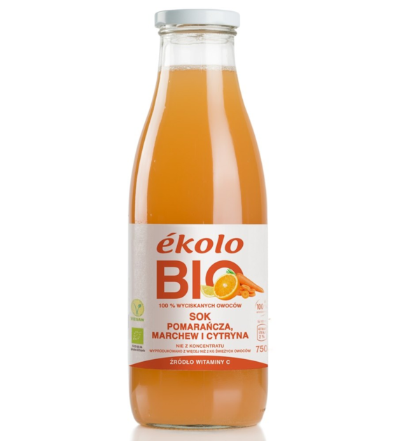 Sok pomarańcza-marchew-cytryna BIO 750 ml