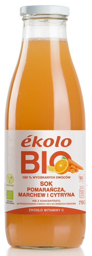 Sok pomarańcza-marchew-cytryna BIO 750 ml