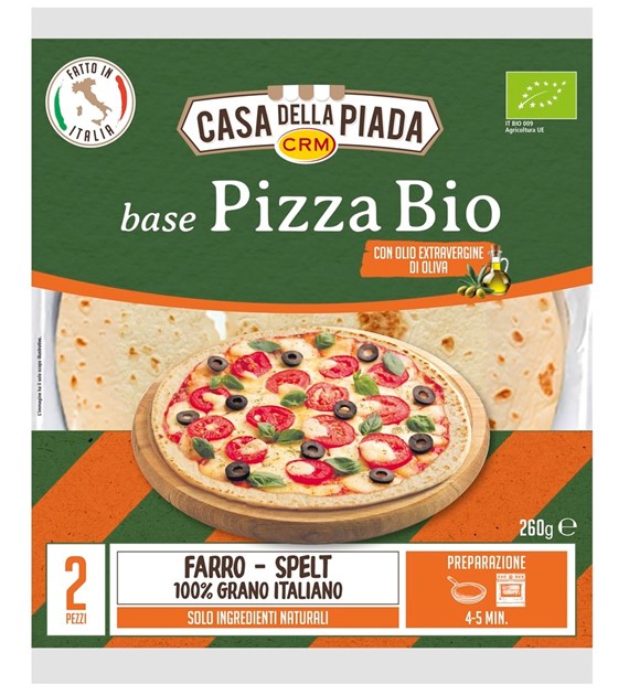 Spody do pizzy orkiszowe BIO 260 g (2 szt)