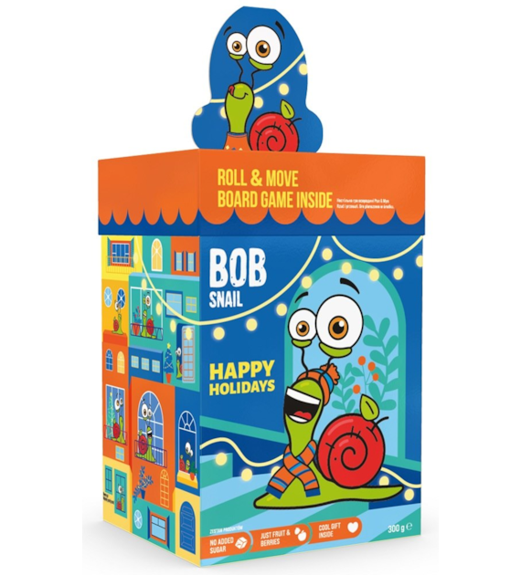 Christmas box duży - przekąski owocowe z grą i zabawką  300 g BN