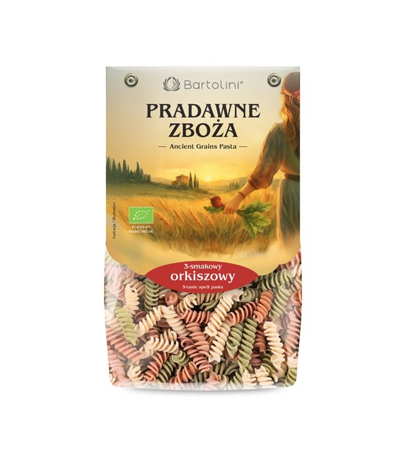 Makaron orkiszowy 3 smakowy świderek BIO 250g