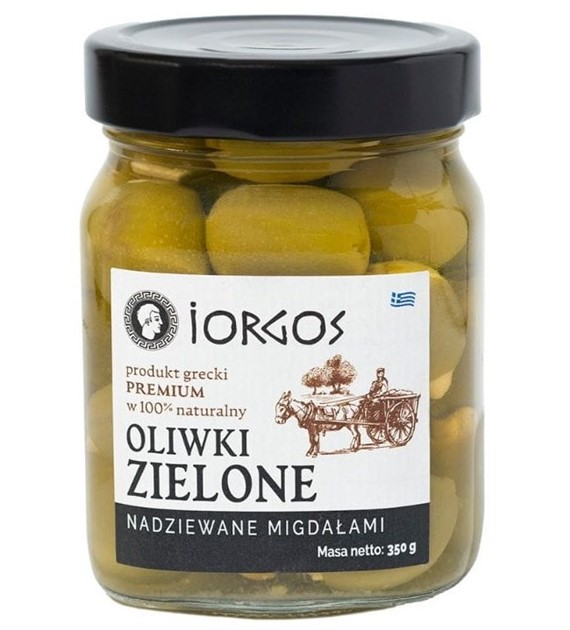 Oliwki zielone nadziewane migdałem PREMIUM 350/210g