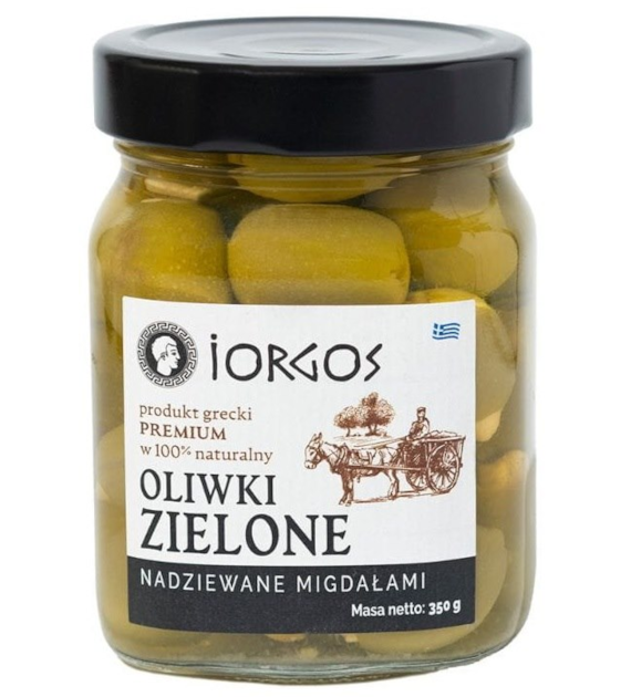 Oliwki zielone nadziewane migdałem PREMIUM 350/210g