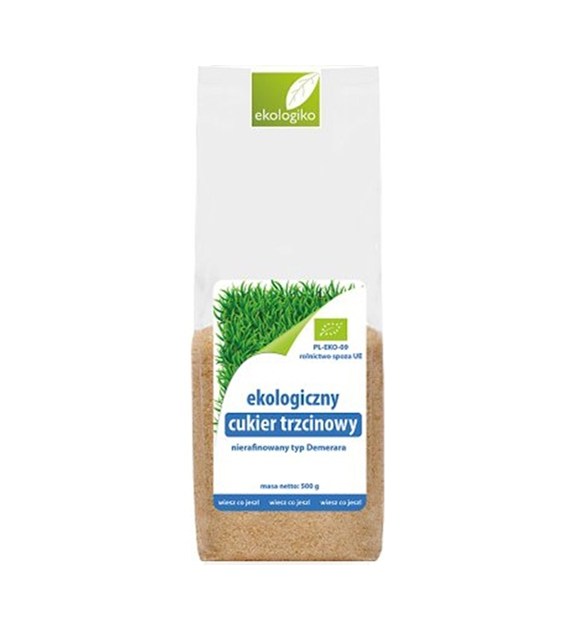 Cukier trzcinowy brązowy (demerara) BIO 500 g