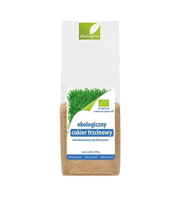 Cukier trzcinowy brązowy (demerara) BIO 500 g