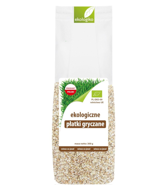 Płatki gryczane nieprażone BIO 300 g