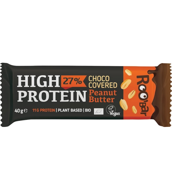Baton proteinowy z orzechami arachidowymi w polewie z gorzkiej czekolady, bezglutenowy 40 g
