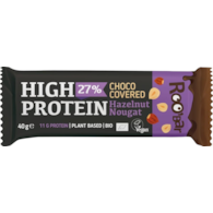 Baton proteinowy z orzechami laskowymi w polewie z gorzkiej czekolady, bezglutenowy BIO 40 g