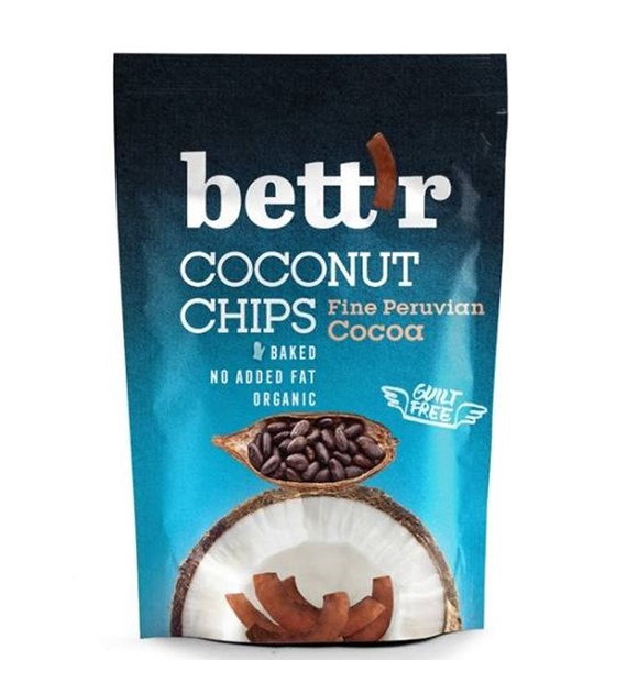 Chipsy kokosowe z kakao bezglutenowe BIO 70 g