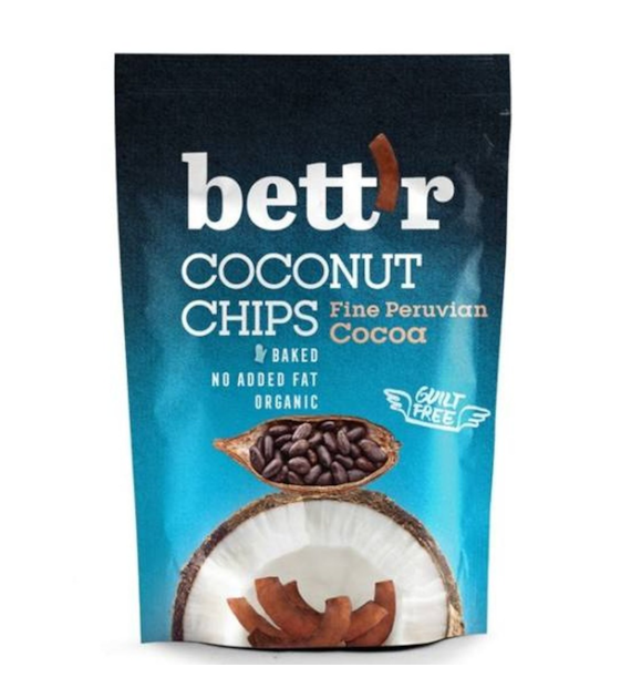 Chipsy kokosowe z kakao bezglutenowe BIO 70 g