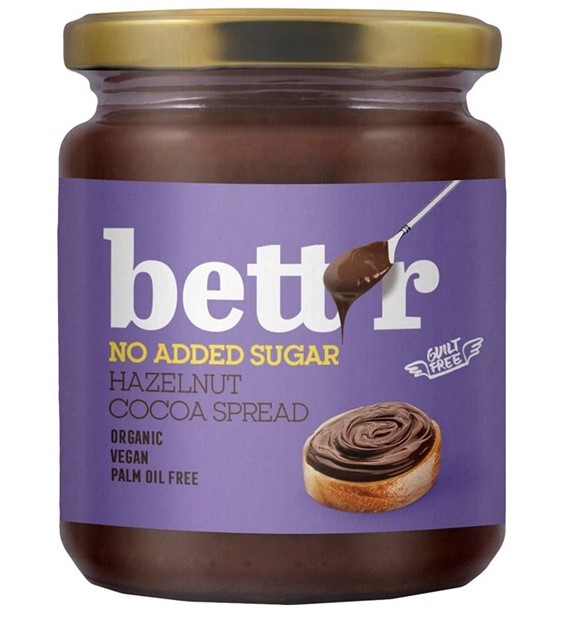 Krem orzechowo-kakaowy bez dodatku cukru BIO 250 g