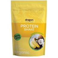 Shake proteinowy banan i kokos, 50% białka z amino kwasami, z erytrytolem, bezglutenowy BIO 450 g