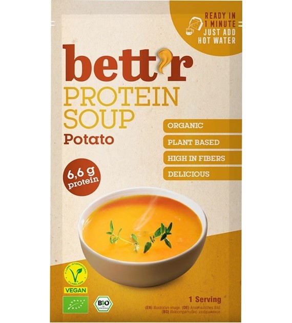 Zupa błyskawiczna ziemniaczana, wysokobiałkowa, wegańska, bezglutenowa BIO 30 g