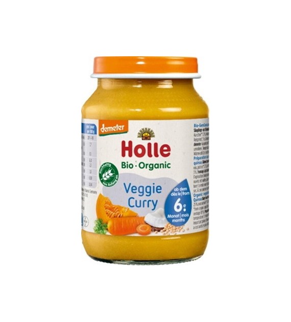 Słoiczek wegetariańskie curry (dynia, marchewka, mleczko kokosowe, quinoa) od 6 m-ca BIO 190 g