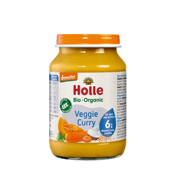 Słoiczek wegetariańskie curry (dynia, marchewka, mleczko kokosowe, quinoa) od 6 m-ca BIO 190 g