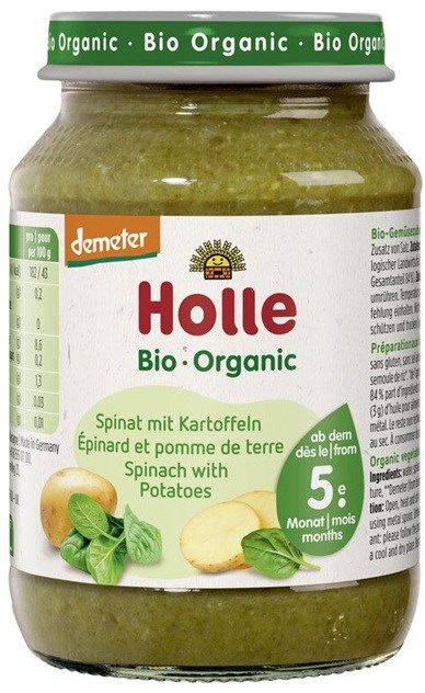 Słoiczek szpinak z ziemniakami od 5 m-ca życia BIO 190 g
