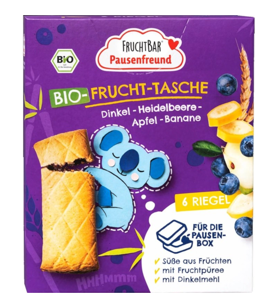 Ciasteczka orkiszowo z nadzieniem owocowym borówka, jabłko, banan BIO 6 x 22 g