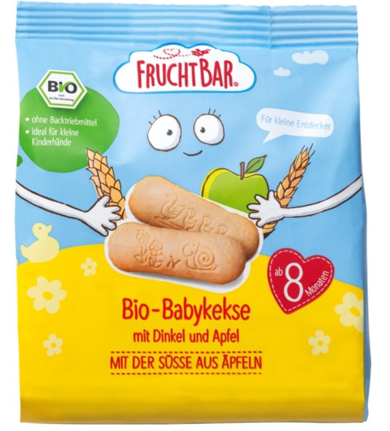 Ciasteczka orkiszowo-pszenne jabłkowe powyżej 8 miesięcy BIO 100 g