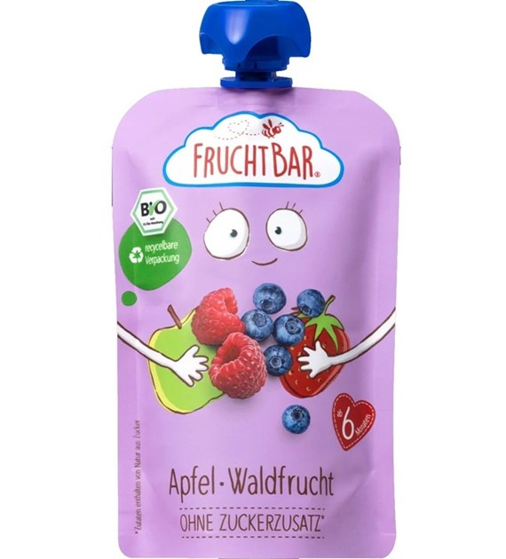 Mus jabłko, jagoda, truskawka, malina BIO 100 g