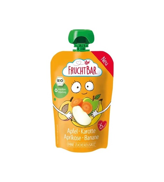 Mus jabłko, marchew, morela, banan powyżej 6 miesięcy BIO 100 g