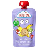 Mus kiwi, truskawka, gruszka, banan, sucharki pszenne BIO 100 g