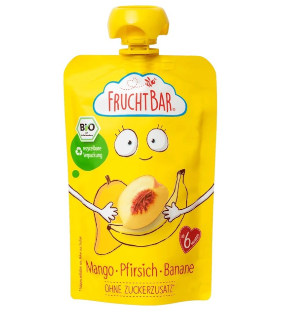 Mus mango, brzoskwinia, banan BIO 100 g