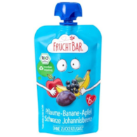 Mus śliwka, banan, jabłko, czarna porzeczka BIO 100 g