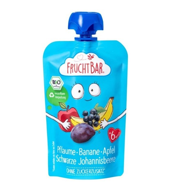 Mus śliwka, banan, jabłko, czarna porzeczka BIO 100 g