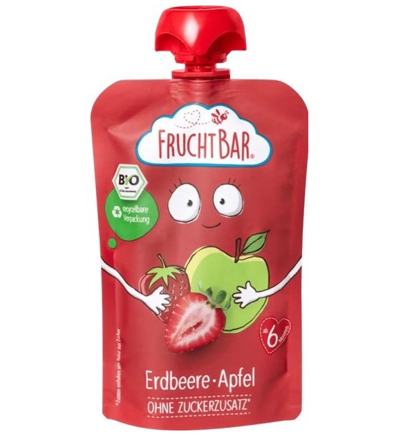 Mus truskawka, jabłko BIO 100 g