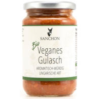 Gulasz wegański z kostką proteinową grochu i bobu BIO 330 ml