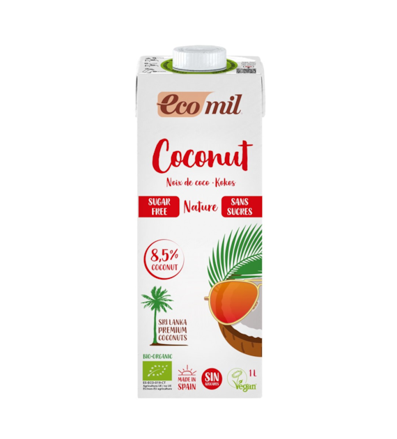 Napój kokosowy bez cukru bezglutenowy BIO 1 l