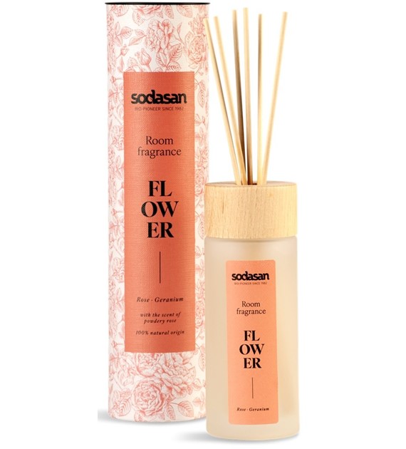 Odświeżacz powietrza różany z patyczkami BIO 200 ml