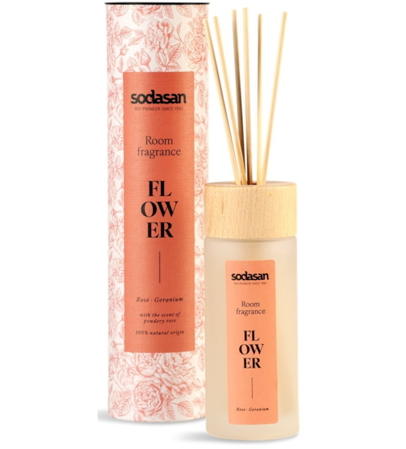 Odświeżacz powietrza różany z patyczkami BIO 200 ml