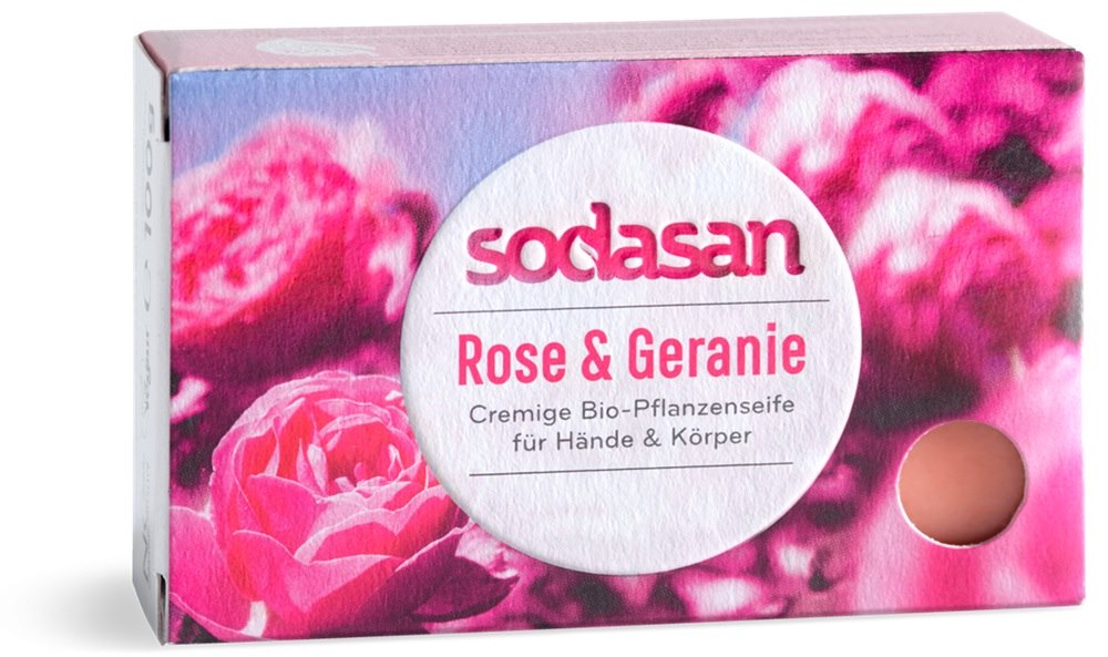 Mydło w kostce róża & pelargonia BIO 100 g