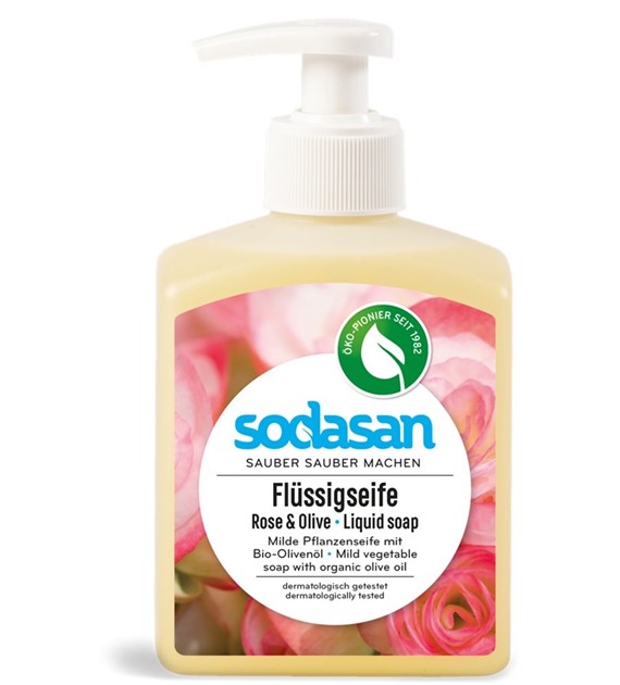 Mydło w płynie różano - oliwkowe (dozownik) BIO 300 ml