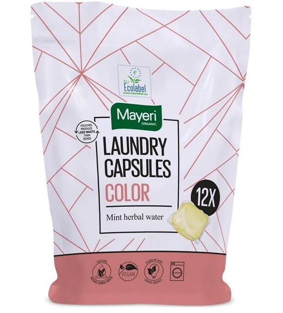 Kapsułki do prania color 12szt, wegańskie, certyfikowany ecolabel