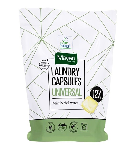 Kapsułki do prania universal 12szt, wegańskie, certyfikowany ecolabel