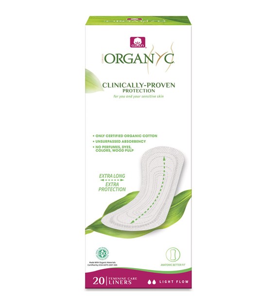 Wkładki higieniczne, ultra cienkie, extra long 20szt BIO