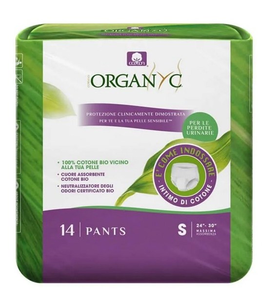 Bielizna chłonna z ekologicznej bawełny do nietrzymania moczu, rozmiar s, 14szt