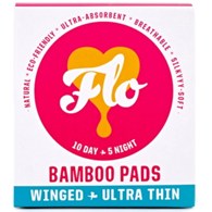 Podpaski higieniczne bambusowe ze skrzydełkami (10 podpasek na dzień + 5 podpasek na noc)