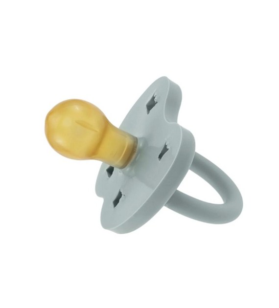 Kauczukowy smoczek okrągły gwiazdy/księżyc, w kolorze szarym 3-36 miesięcy